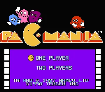 Pac-Mania (USA) (Unl) screen shot title